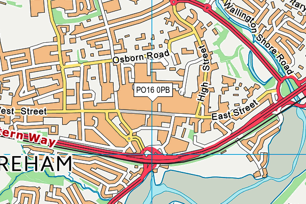 PO16 0PB map - OS VectorMap District (Ordnance Survey) PO16 0PB map - OS VectorMap District (Ordnance Survey)