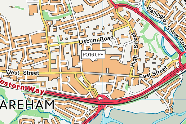 PO16 0PF map - OS VectorMap District (Ordnance Survey) PO16 0PF map - OS VectorMap District (Ordnance Survey)