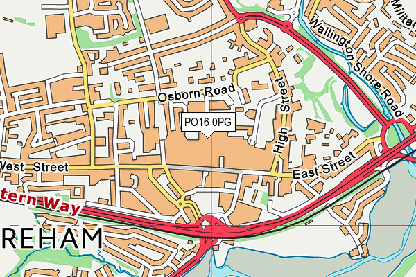 PO16 0PG map - OS VectorMap District (Ordnance Survey) PO16 0PG map - OS VectorMap District (Ordnance Survey)
