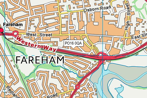 PO16 0QA map - OS VectorMap District (Ordnance Survey) PO16 0QA map - OS VectorMap District (Ordnance Survey)