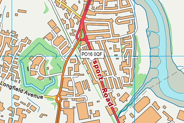 PO16 0QF map - OS VectorMap District (Ordnance Survey) PO16 0QF map - OS VectorMap District (Ordnance Survey)