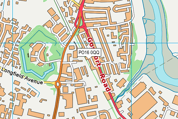 PO16 0QQ map - OS VectorMap District (Ordnance Survey) PO16 0QQ map - OS VectorMap District (Ordnance Survey)