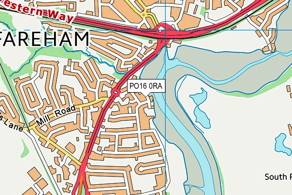 PO16 0RA map - OS VectorMap District (Ordnance Survey) PO16 0RA map - OS VectorMap District (Ordnance Survey)