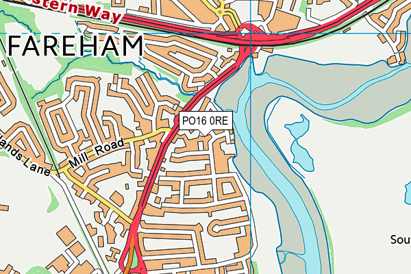 PO16 0RE map - OS VectorMap District (Ordnance Survey) PO16 0RE map - OS VectorMap District (Ordnance Survey)