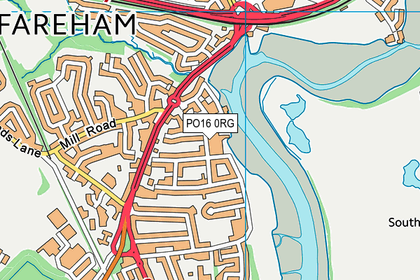PO16 0RG map - OS VectorMap District (Ordnance Survey) PO16 0RG map - OS VectorMap District (Ordnance Survey)