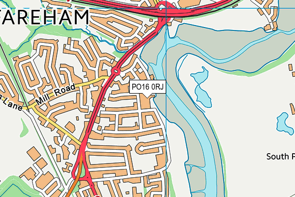 PO16 0RJ map - OS VectorMap District (Ordnance Survey) PO16 0RJ map - OS VectorMap District (Ordnance Survey)