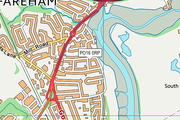 PO16 0RP map - OS VectorMap District (Ordnance Survey) PO16 0RP map - OS VectorMap District (Ordnance Survey)