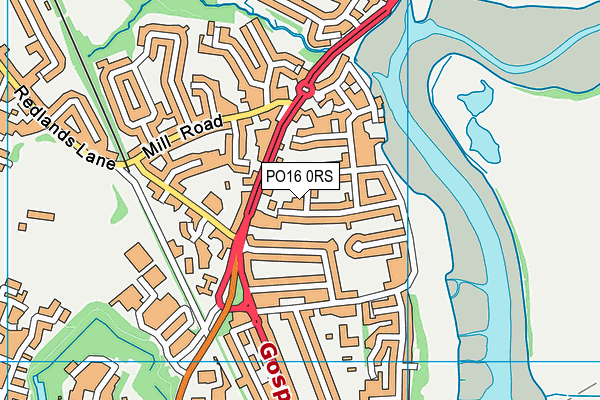 PO16 0RS map - OS VectorMap District (Ordnance Survey) PO16 0RS map - OS VectorMap District (Ordnance Survey)