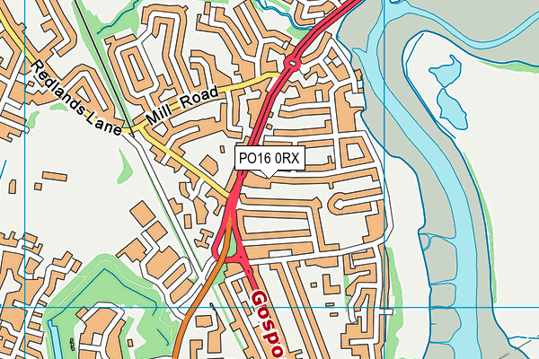 PO16 0RX map - OS VectorMap District (Ordnance Survey) PO16 0RX map - OS VectorMap District (Ordnance Survey)