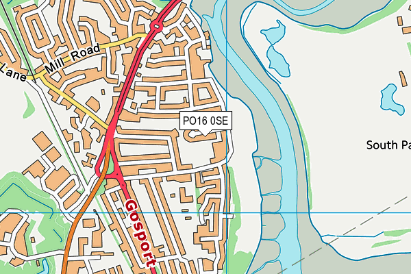 PO16 0SE map - OS VectorMap District (Ordnance Survey) PO16 0SE map - OS VectorMap District (Ordnance Survey)