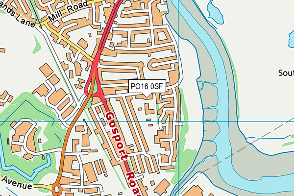 PO16 0SF map - OS VectorMap District (Ordnance Survey) PO16 0SF map - OS VectorMap District (Ordnance Survey)