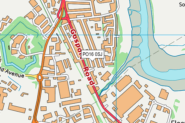 PO16 0SJ map - OS VectorMap District (Ordnance Survey) PO16 0SJ map - OS VectorMap District (Ordnance Survey)