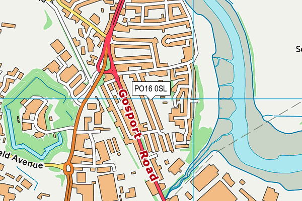 PO16 0SL map - OS VectorMap District (Ordnance Survey) PO16 0SL map - OS VectorMap District (Ordnance Survey)