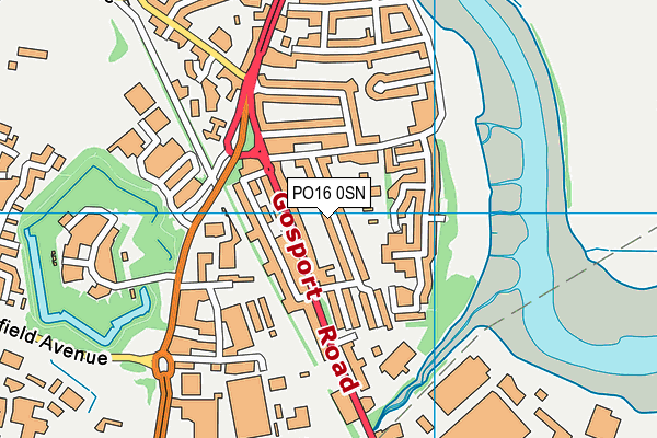 PO16 0SN map - OS VectorMap District (Ordnance Survey) PO16 0SN map - OS VectorMap District (Ordnance Survey)