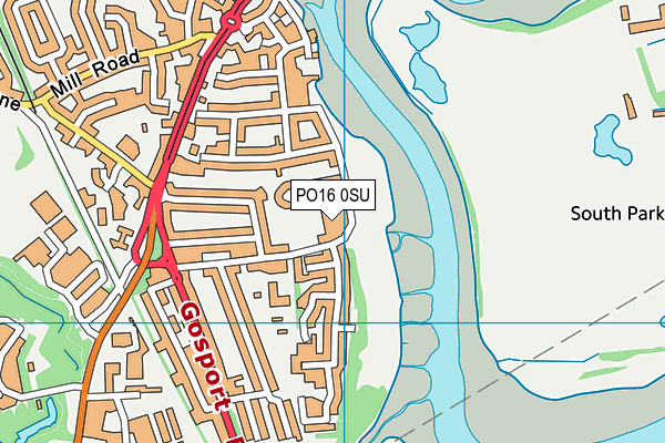 PO16 0SU map - OS VectorMap District (Ordnance Survey) PO16 0SU map - OS VectorMap District (Ordnance Survey)