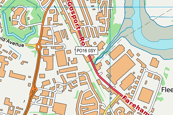 PO16 0SY map - OS VectorMap District (Ordnance Survey) PO16 0SY map - OS VectorMap District (Ordnance Survey)