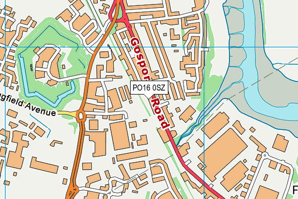 PO16 0SZ map - OS VectorMap District (Ordnance Survey) PO16 0SZ map - OS VectorMap District (Ordnance Survey)