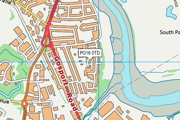 PO16 0TD map - OS VectorMap District (Ordnance Survey) PO16 0TD map - OS VectorMap District (Ordnance Survey)