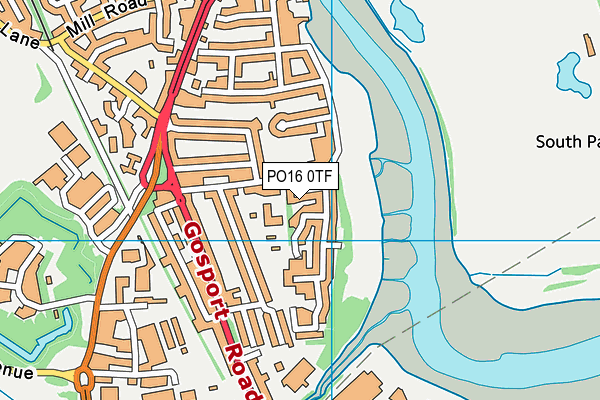 PO16 0TF map - OS VectorMap District (Ordnance Survey) PO16 0TF map - OS VectorMap District (Ordnance Survey)