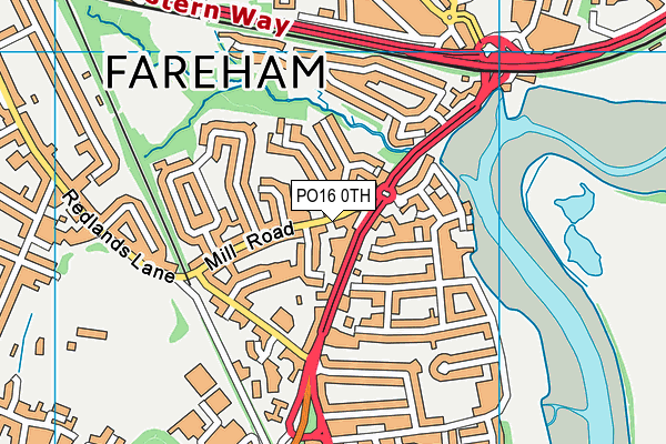 PO16 0TH map - OS VectorMap District (Ordnance Survey) PO16 0TH map - OS VectorMap District (Ordnance Survey)