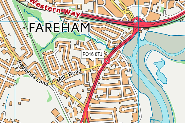 PO16 0TJ map - OS VectorMap District (Ordnance Survey) PO16 0TJ map - OS VectorMap District (Ordnance Survey)