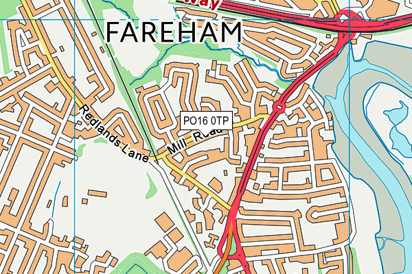 PO16 0TP map - OS VectorMap District (Ordnance Survey) PO16 0TP map - OS VectorMap District (Ordnance Survey)