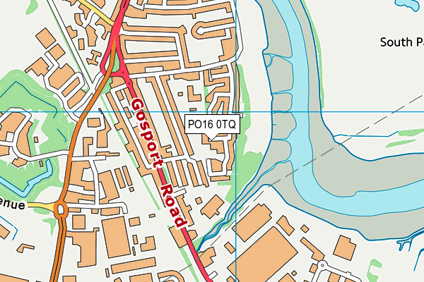 PO16 0TQ map - OS VectorMap District (Ordnance Survey) PO16 0TQ map - OS VectorMap District (Ordnance Survey)