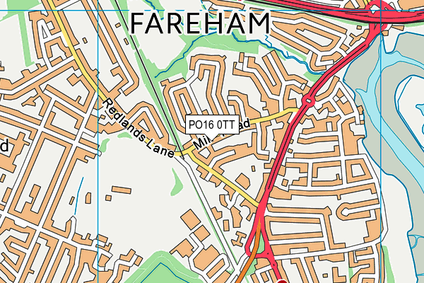 PO16 0TT map - OS VectorMap District (Ordnance Survey) PO16 0TT map - OS VectorMap District (Ordnance Survey)