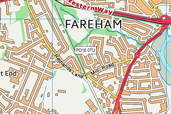 PO16 0TU map - OS VectorMap District (Ordnance Survey) PO16 0TU map - OS VectorMap District (Ordnance Survey)