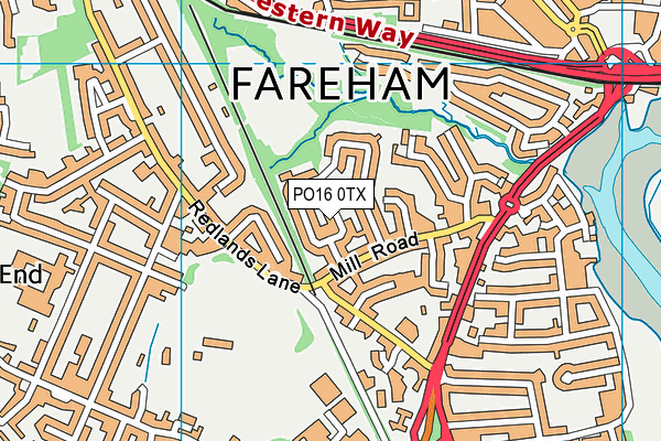PO16 0TX map - OS VectorMap District (Ordnance Survey) PO16 0TX map - OS VectorMap District (Ordnance Survey)