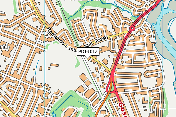 PO16 0TZ map - OS VectorMap District (Ordnance Survey) PO16 0TZ map - OS VectorMap District (Ordnance Survey)