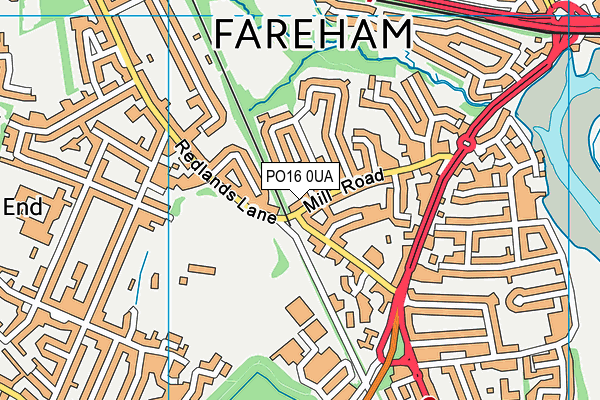 PO16 0UA map - OS VectorMap District (Ordnance Survey) PO16 0UA map - OS VectorMap District (Ordnance Survey)