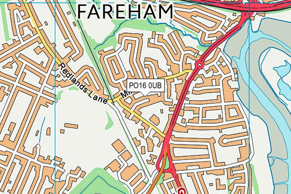 PO16 0UB map - OS VectorMap District (Ordnance Survey) PO16 0UB map - OS VectorMap District (Ordnance Survey)