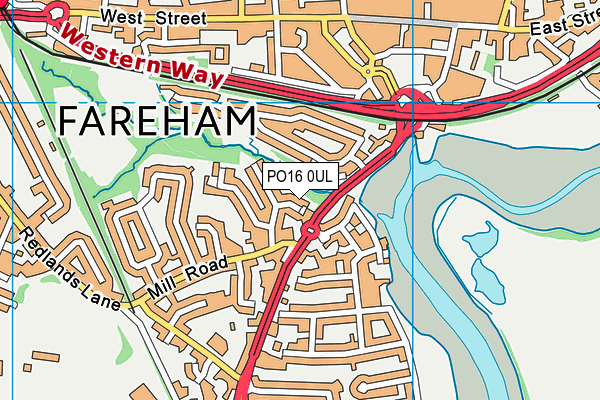 PO16 0UL map - OS VectorMap District (Ordnance Survey) PO16 0UL map - OS VectorMap District (Ordnance Survey)