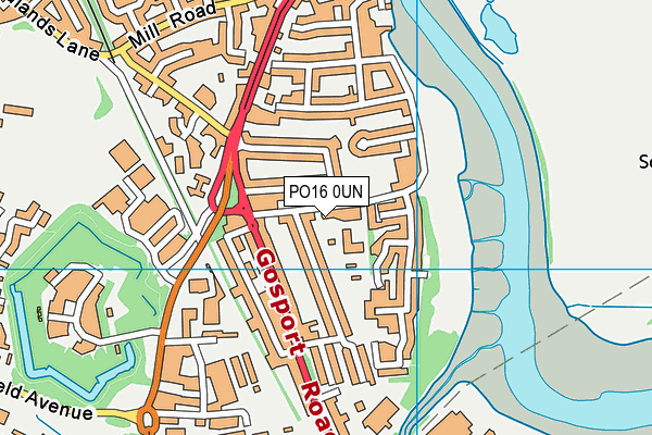 PO16 0UN map - OS VectorMap District (Ordnance Survey) PO16 0UN map - OS VectorMap District (Ordnance Survey)