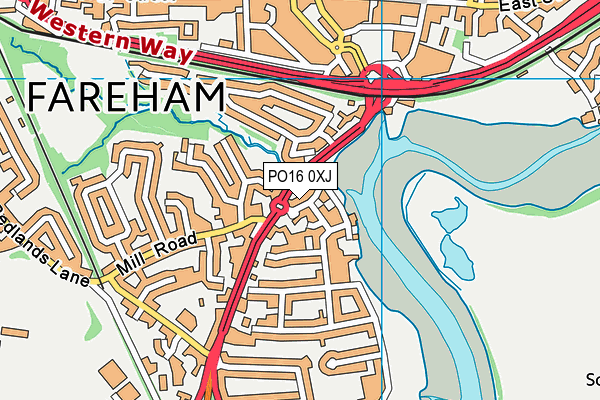 PO16 0XJ map - OS VectorMap District (Ordnance Survey) PO16 0XJ map - OS VectorMap District (Ordnance Survey)