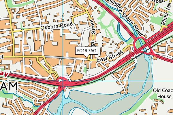PO16 7AG map - OS VectorMap District (Ordnance Survey) PO16 7AG map - OS VectorMap District (Ordnance Survey)