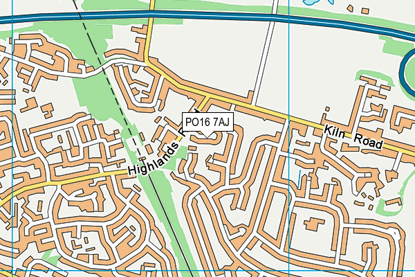 PO16 7AJ map - OS VectorMap District (Ordnance Survey) PO16 7AJ map - OS VectorMap District (Ordnance Survey)