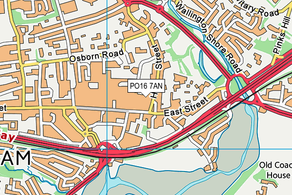 PO16 7AN map - OS VectorMap District (Ordnance Survey) PO16 7AN map - OS VectorMap District (Ordnance Survey)