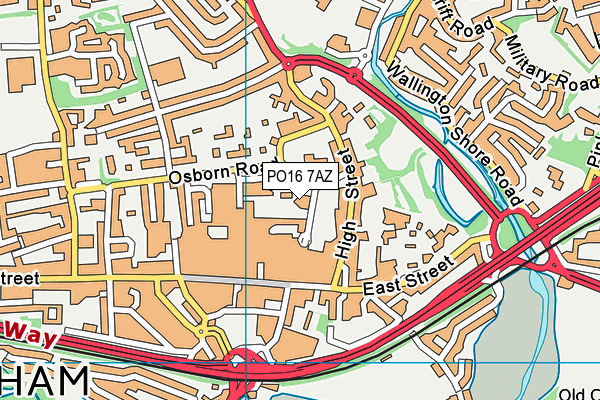 PO16 7AZ map - OS VectorMap District (Ordnance Survey) PO16 7AZ map - OS VectorMap District (Ordnance Survey)