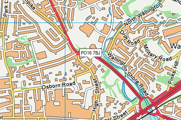 PO16 7BJ map - OS VectorMap District (Ordnance Survey) PO16 7BJ map - OS VectorMap District (Ordnance Survey)