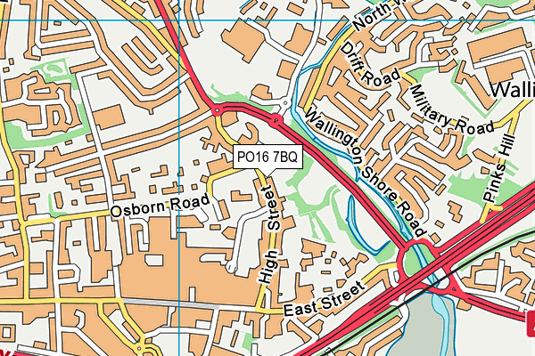 PO16 7BQ map - OS VectorMap District (Ordnance Survey) PO16 7BQ map - OS VectorMap District (Ordnance Survey)
