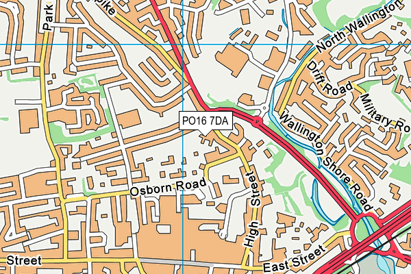 PO16 7DA map - OS VectorMap District (Ordnance Survey) PO16 7DA map - OS VectorMap District (Ordnance Survey)