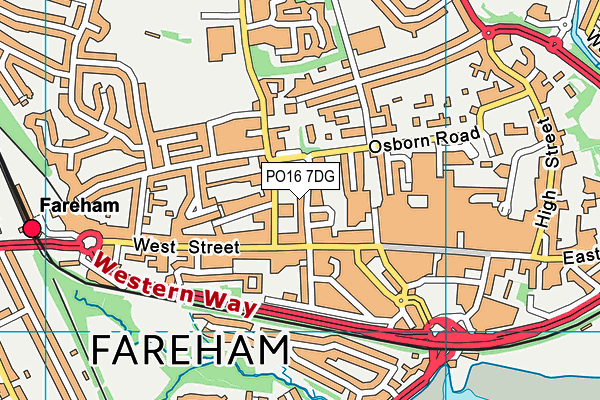 PO16 7DG map - OS VectorMap District (Ordnance Survey) PO16 7DG map - OS VectorMap District (Ordnance Survey)