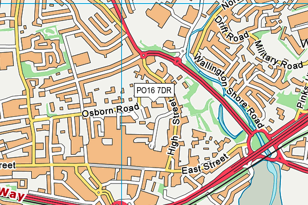 PO16 7DR map - OS VectorMap District (Ordnance Survey) PO16 7DR map - OS VectorMap District (Ordnance Survey)