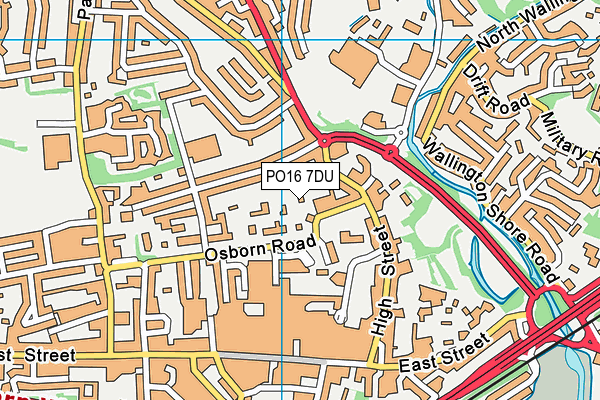 PO16 7DU map - OS VectorMap District (Ordnance Survey) PO16 7DU map - OS VectorMap District (Ordnance Survey)
