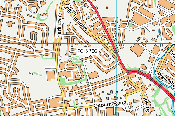 PO16 7EG map - OS VectorMap District (Ordnance Survey) PO16 7EG map - OS VectorMap District (Ordnance Survey)