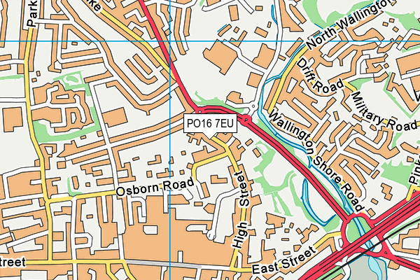 PO16 7EU map - OS VectorMap District (Ordnance Survey) PO16 7EU map - OS VectorMap District (Ordnance Survey)