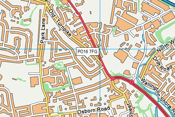 PO16 7FG map - OS VectorMap District (Ordnance Survey) PO16 7FG map - OS VectorMap District (Ordnance Survey)