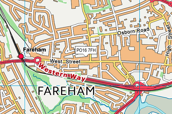 PO16 7FH map - OS VectorMap District (Ordnance Survey) PO16 7FH map - OS VectorMap District (Ordnance Survey)